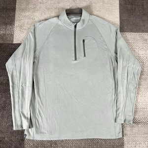 Free Fly Lightweight Sweatshirt Mens XL Bamboo‎ Performance 1/4 Zip Green